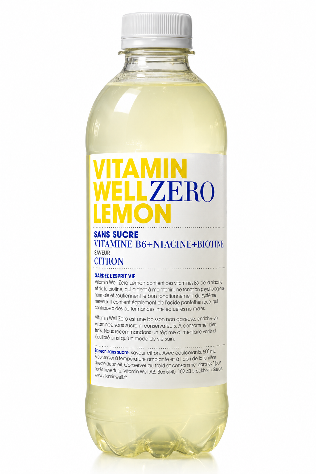 Vitamin Well Zero Lemon – 500 ml 🍋