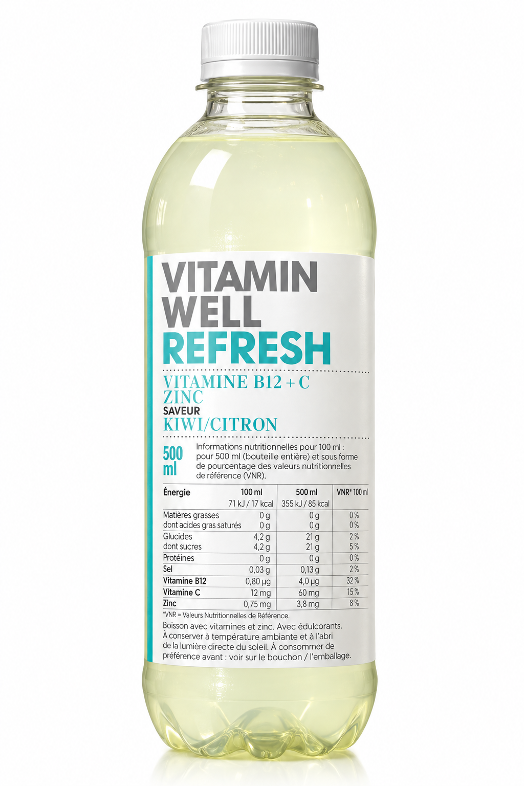 Vitamin Well Refresh – Kiwi/Citron – 500 ml 🥝🍋