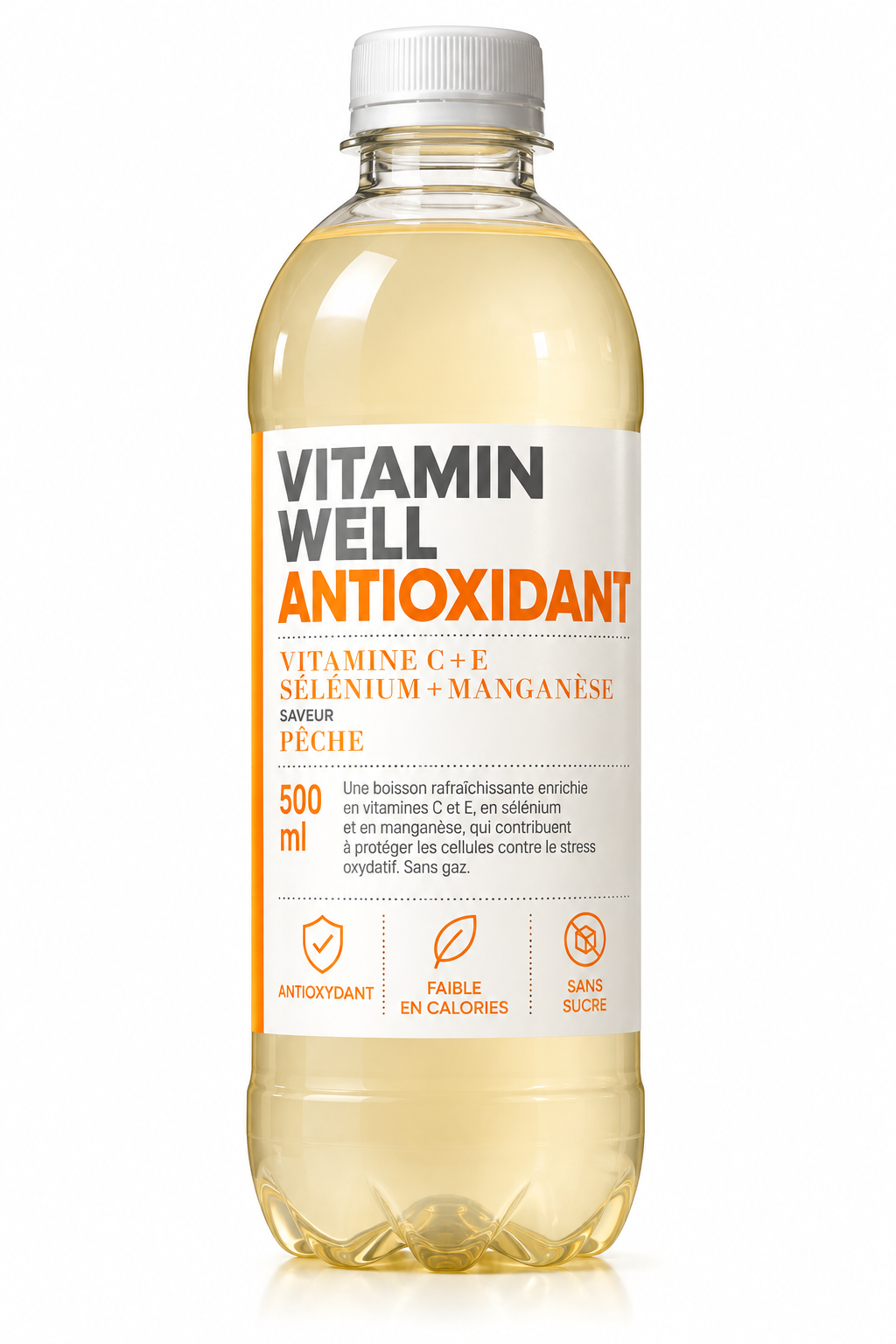 Vitamin Well Antioxidant – Pêche – 500 ml 🍑